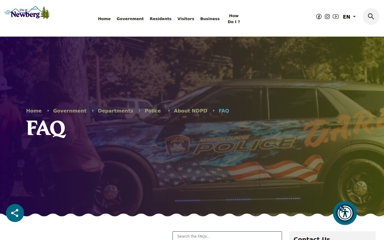 Newberg police records fee and request guidance
