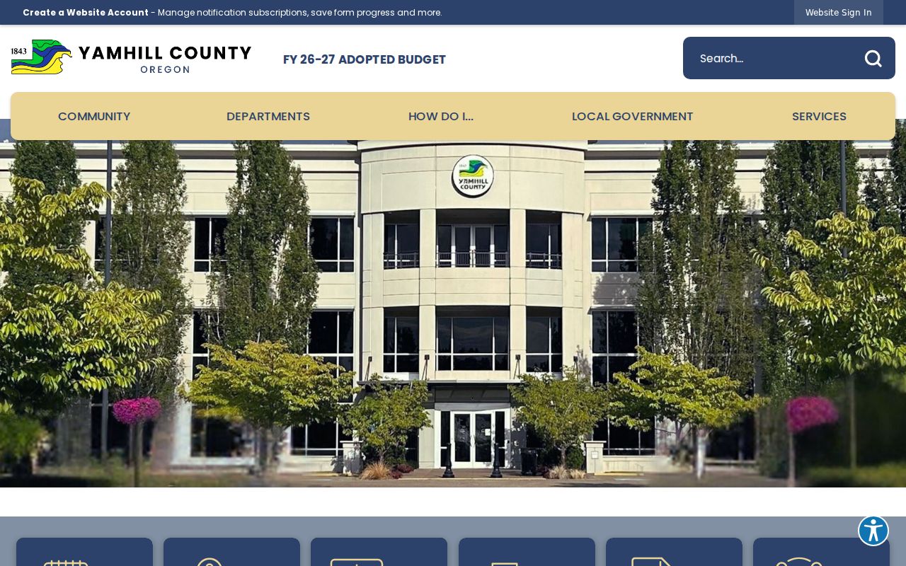 Yamhill County government department directory