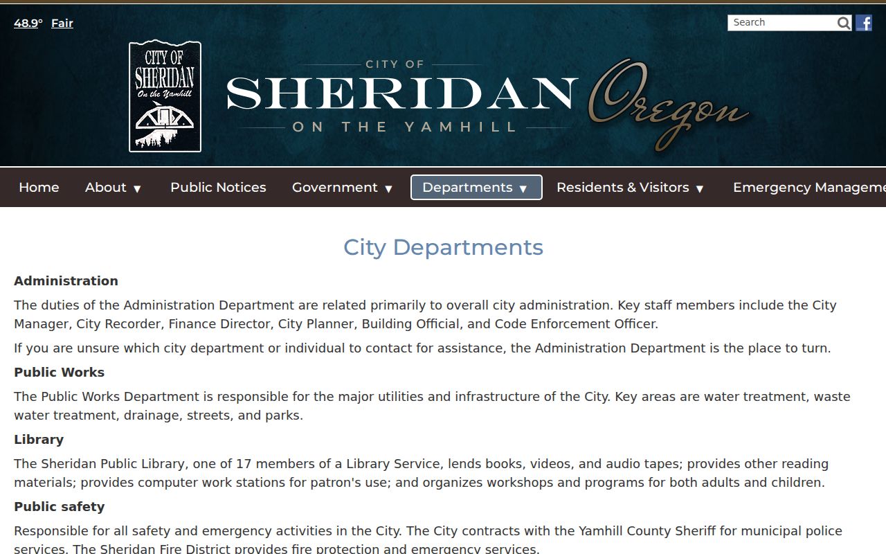 Sheridan criminal records city departments directory