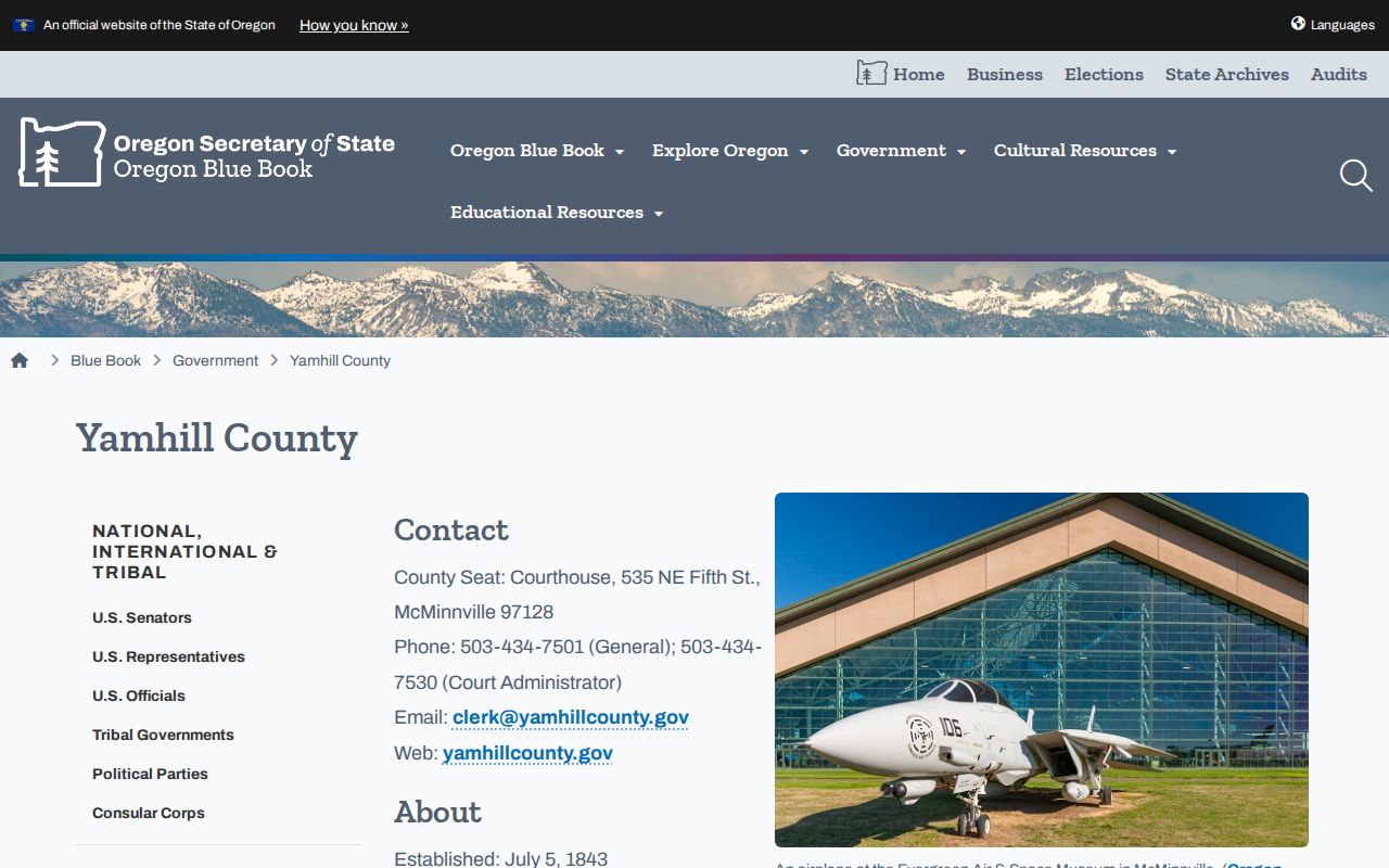 Sheridan criminal records official Oregon county and city roster